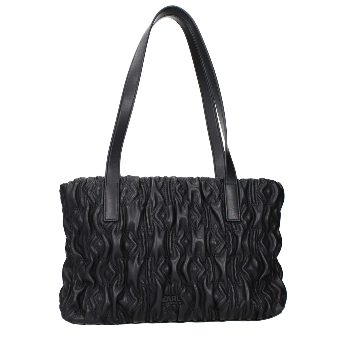 Black Polyester Shoulder Bag