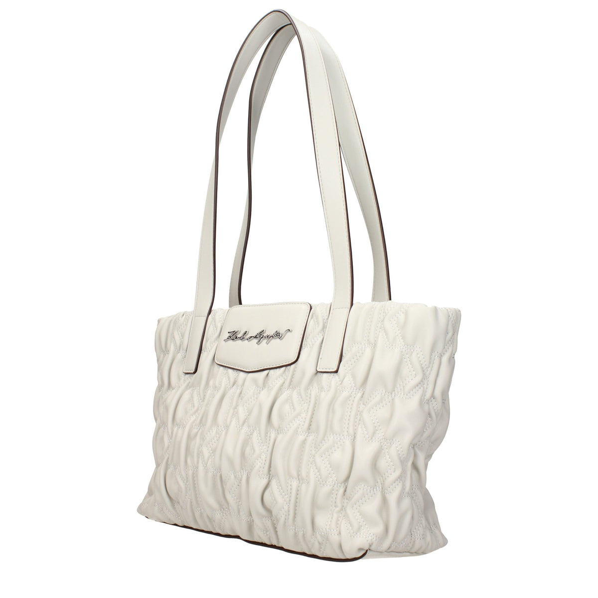 Gray Polyester Shoulder Bag