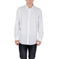 Cream Elastane Dress Shirt