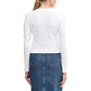 White Cotton Long Sleeve T-Shirt