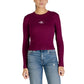 Bordeaux Cotton Long Sleeve T-Shirt