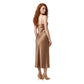 Beige Lyocell Long Dress