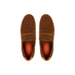Brown Suede Leather Slip-On Loafers