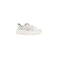 White Polyester Athletic Sneakers