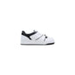 Black And White Polyethylene Low Top Sneakers