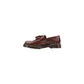 Brown Leather Slip-On Loafers