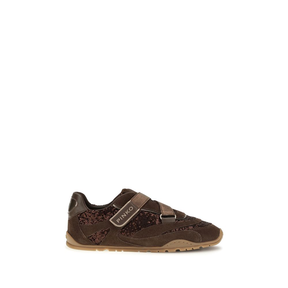 Brown Suede Leather Athletic Sneakers