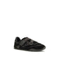 Black Suede Leather Athletic Sneakers