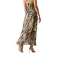 Brown Polyester Long Skirt