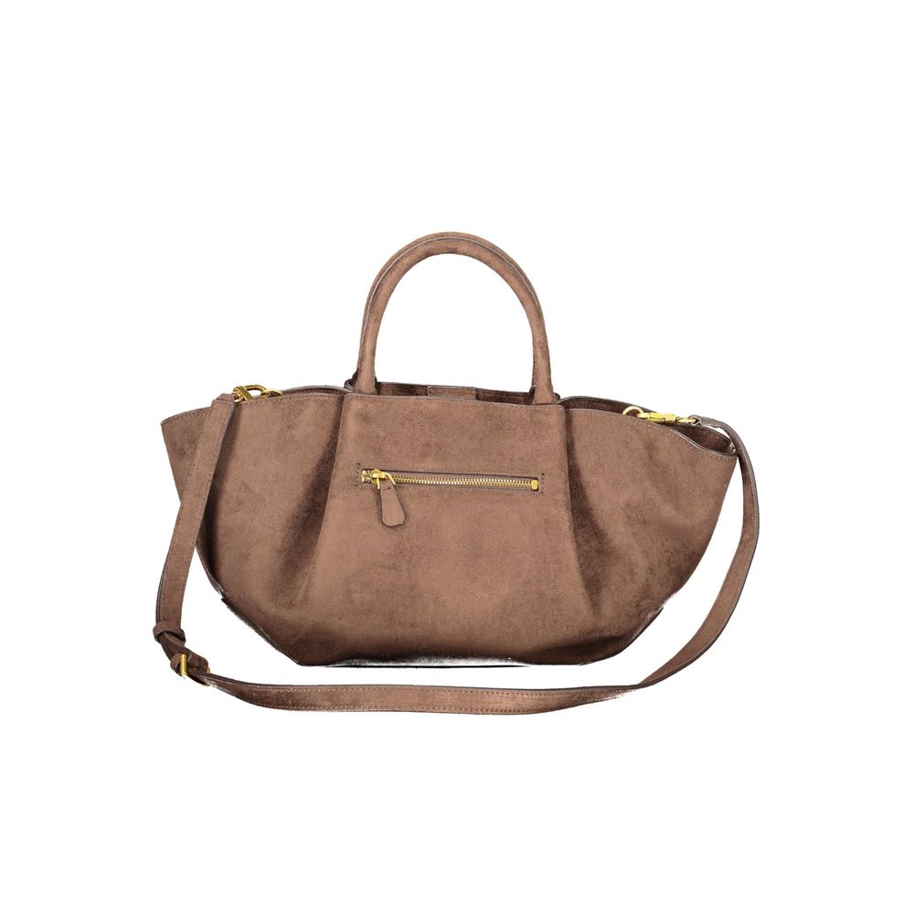 Brown Polyester Handbag