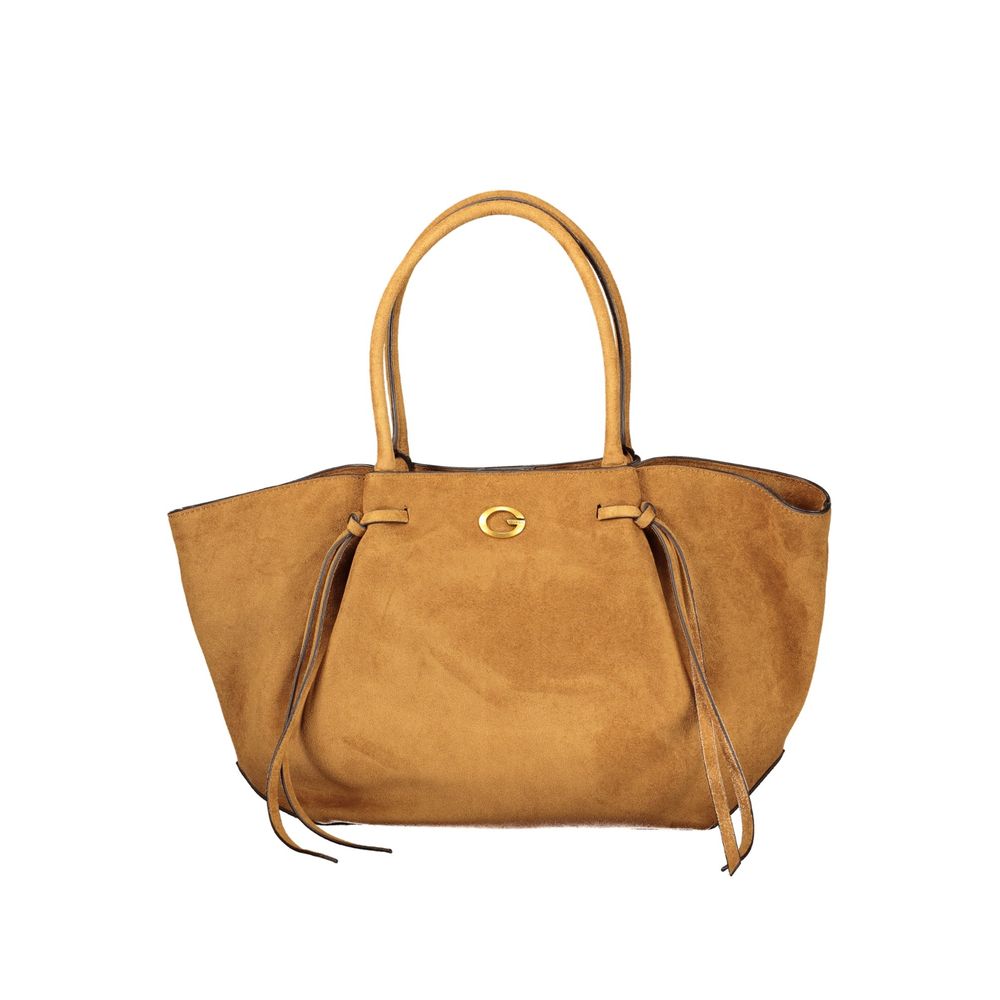 Brown Polyester Handbag