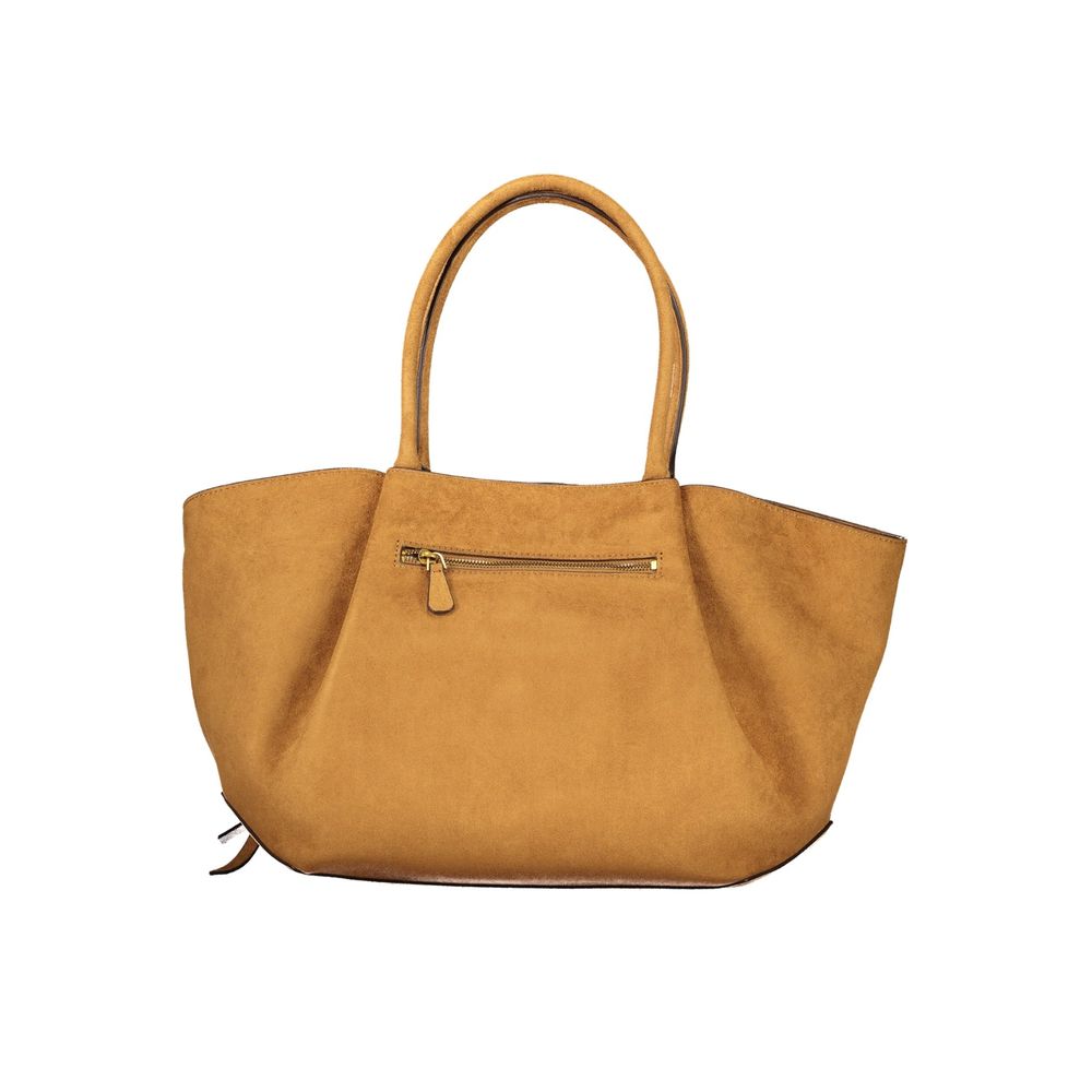 Brown Polyester Handbag