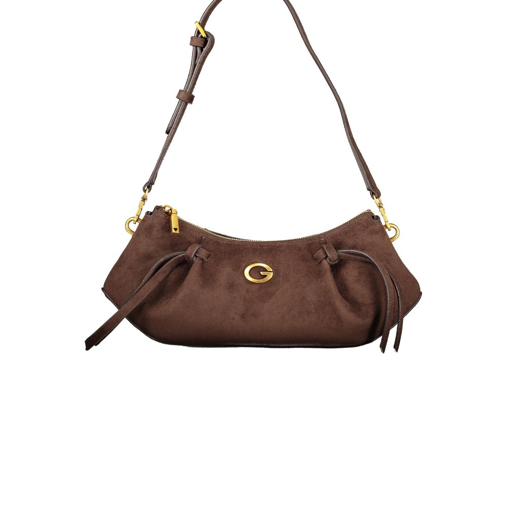 Brown Polyester Handbag