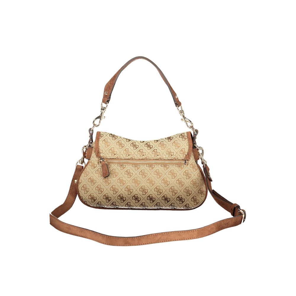 Beige Polyester Handbag