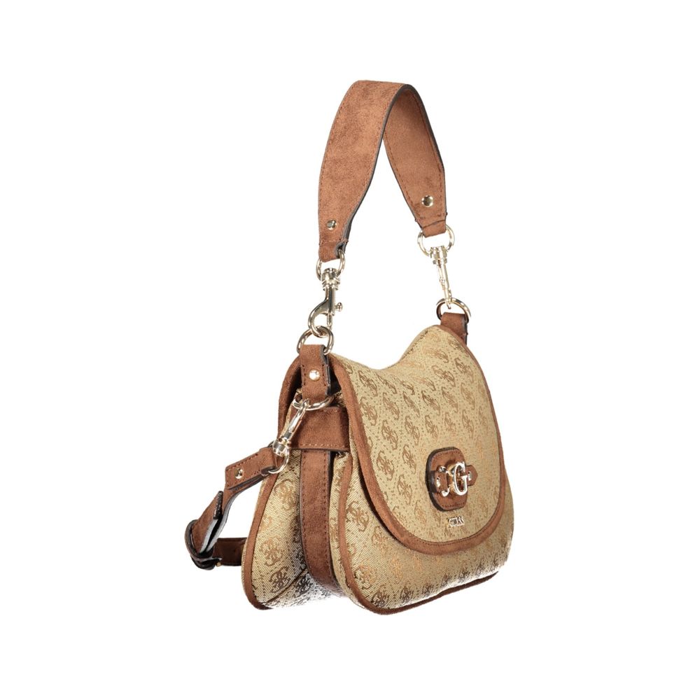 Beige Polyester Handbag