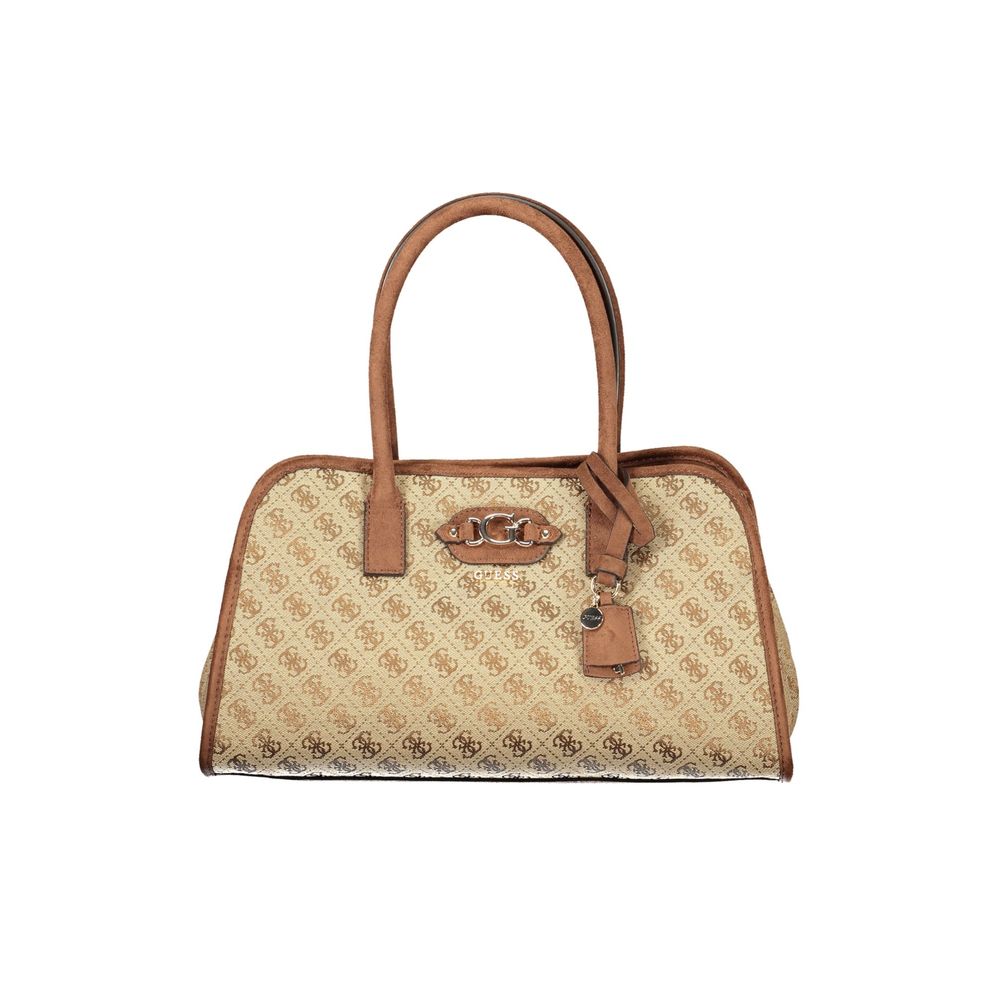 Beige Polyester Handbag