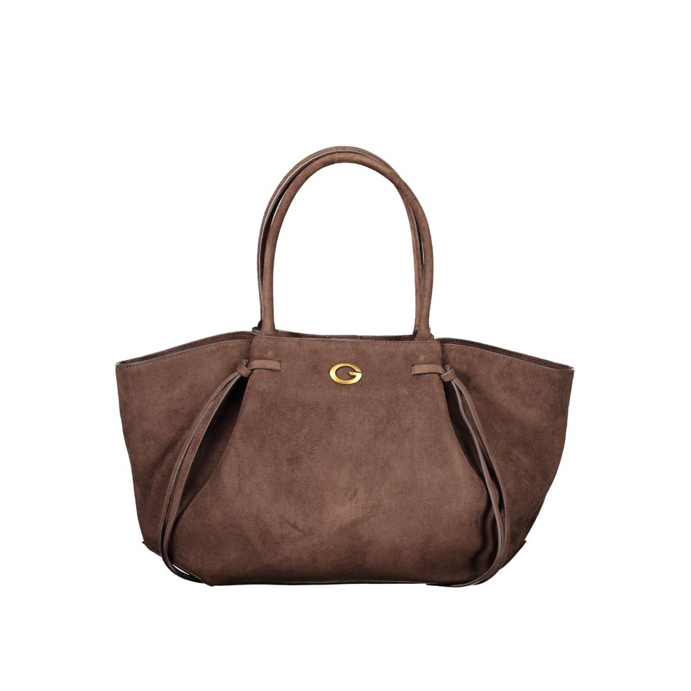 Brown Polyester Handbag