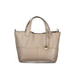 Gray Leather Handbag