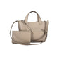 Gray Leather Handbag