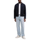 Blue Cotton Full-Length Jacket