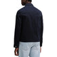 Blue Cotton Full-Length Jacket