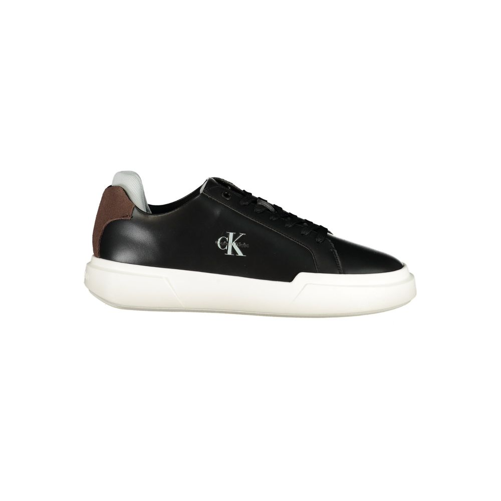 Black Polyurethane Men's Sneaker