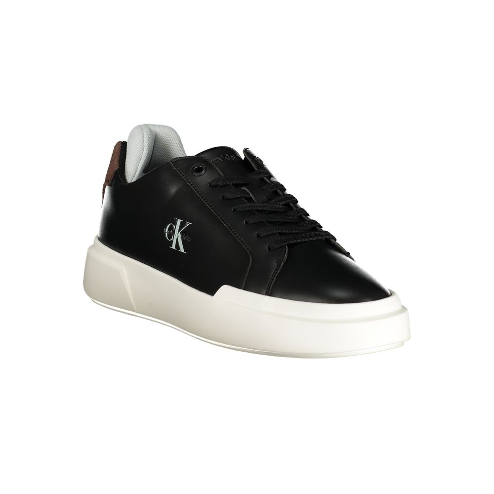 Black Polyurethane Men's Sneaker