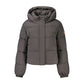 Black Polyester Full-Length Jacket