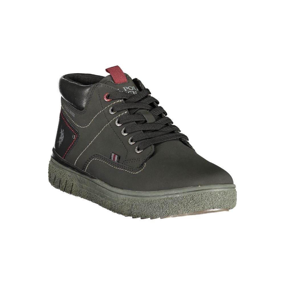Black Polyurethane Men's Sneaker