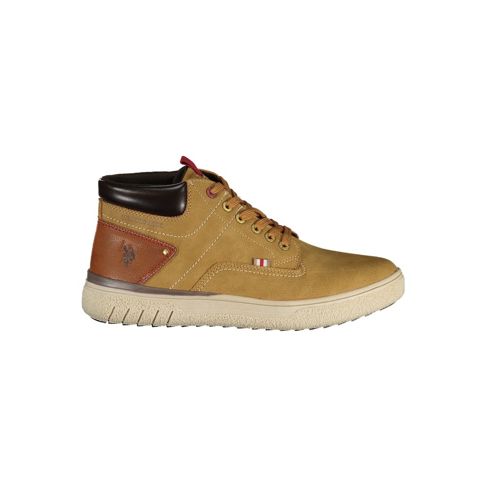 Brown Polyurethane Men's Sneaker