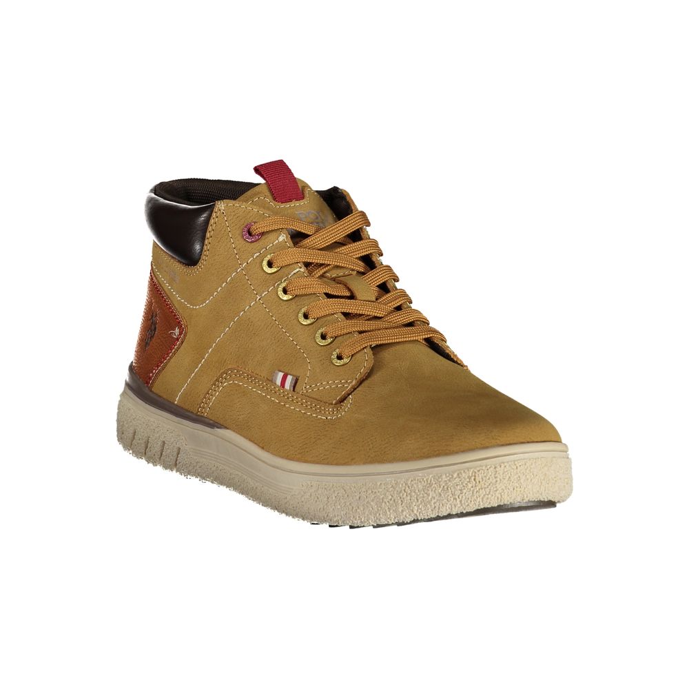 Brown Polyurethane Men's Sneaker