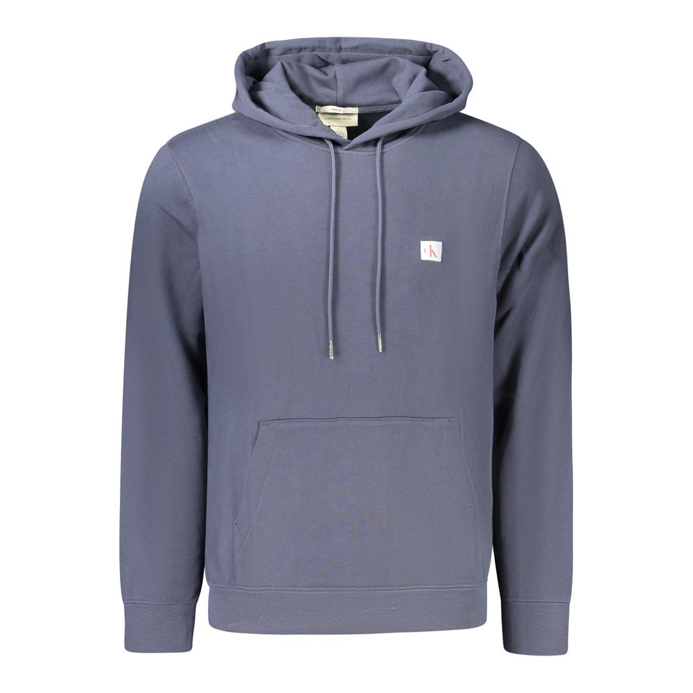 Blue Cotton Men's Hoodie