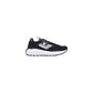 Black And White Polyethylene Athletic Sneakers