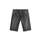 Black Recycled Cotton Bermuda Shorts