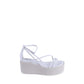 White Leather Platform Sandals