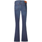 Blue Cotton Bootcut Jeans