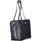 Blue Polyester Women Shoulder Bag