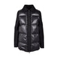 Black Polyester Full-Length Jacket