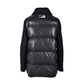 Black Polyester Full-Length Jacket